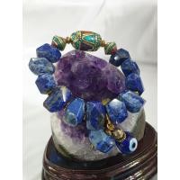 ราคา หินแห่งเทพเจ้า ลาพิส ลาซูลี่ (Lapis Lazuli)ก้อนดิบร้อยกับลูกปัดเนปาล (มือหนึ่ง) (351333549)