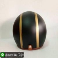 ราคา AVEX หมวกกันน็อควินเทจคลาสสิค ราคาถูก รุ่นLB HIGH สีดำด้านคาดทอง คิ้วน้ำตาล ผ้าน้ำตาล (มือหนึ่ง) (357211170)