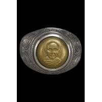 ราคา แหวนเงินแท้๙๒๕เปอร์เซนต์ หัวนโม พ่อท่านคล้าย แกะลายข้างโบราณ (มือสอง) (359084778)