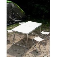 ราคา โต๊ะแคมป์ปิ้งพับได้พร้อมเก้าอี้ (มือหนึ่ง) (359951833)
