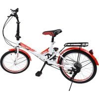 ราคา ส่งฟรี ++ K-BIKE MAXXจักรยานพับได้ FOLDING BIKE 20 นิ้ว 6 Speed รุ่น 20K62 All New แดงขาว 3290 (มือหนึ่ง) (356406732)