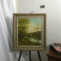 ราคา ภาพวาดสีน้ำมันทิวทัศน์ (มือสอง) (359777047)