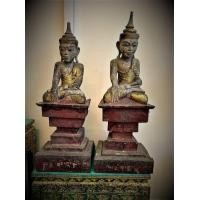 ราคา พระบูชาพม่าเก่า 1 คู่ องค์ใหญ่ สูง 20 นิ้ว (มือสอง) (345171342)