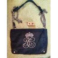 ราคา กระเป๋าผ้าผสมหนังแท้สีดำ juicy couture (มือหนึ่ง) (360958141)