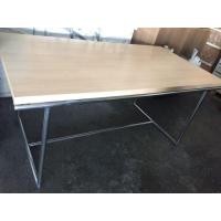 ราคา โต๊ะอาหาร ,โต๊ะประชุม Modern foam สีบีช เคลือบผิวเมลามีนลายไม้ ขาสแตนเลสอย่างดี ตำหนิแทบไม่มี (มือสอง) (360957787)