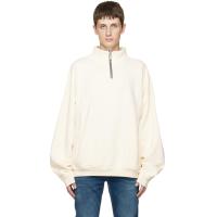 ราคา Rhude Off-White Quarter Zip Sweatshirt (222923M202035)