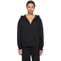 ราคา Valentino Black Iconographe Hoodie (241476M202001)