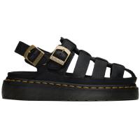ราคา Dr. Martens Black Wrenlie Grizzly Leather Fisherman Sandals (251399M234005)