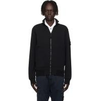 ราคา Stone Island Black 6100063 Organic Cotton Fleece Jacket (252828M202006)