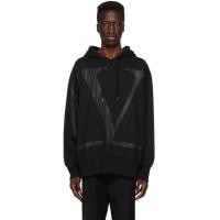 ราคา Valentino Black Paneled Hoodie (231476M202012)