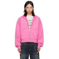 ราคา Acne Studios Pink Zip-Up Hoodie (252129M202007)