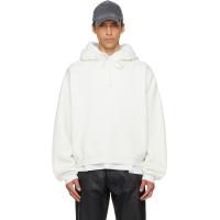 ราคา Acne Studios White Logo Fleece Hoodie (261129M202011)