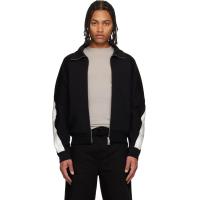 ราคา Givenchy Black Zipped Open Seam Contrast Sweatshirt (252278M202002)