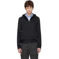 ราคา Valentino Black Neoprene Embossed VLogo Hoodie (252476M202003)