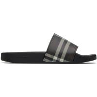 ราคา Burberry Brown & Black Check Pool Slides (252376M234003)