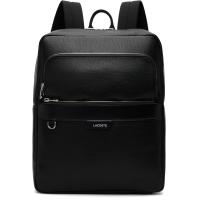 ราคา Lacoste Black Ossian Leather Backpack (261268M166002)