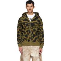 ราคา BAPE Khaki 1st Camo Shark Full Zip Hoodie (262546M202023)