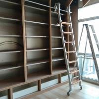 ราคา บันไดรางเลื่อน-บันไดหยิบหนังสือสแตนเลส สั่งทำตามแบบ POD-LD2203