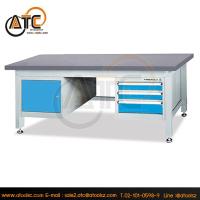 ราคา TOOLMAX WB-1575EHโต๊ะช่าง แบบพื้นโต๊ะปูด้วย PVC รับน้ำหนัก 1000 กก. + 3 ลิ้นชัก + ตู้บานเปิด