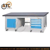 ราคา TOOLMAX WB-1875CGโต๊ะช่าง แบบพื้นโต๊ะปูด้วย PVC รับน้ำหนัก 1000 กก. + ตู้บานเปิดติดล้อ + ตู้ใต้โต๊ะ 5 ลิ้นชักติดล้อ