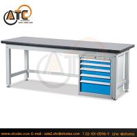 ราคา TOOLMAX WB-2175Xโต๊ะช่าง แบบพื้นโต๊ะปูด้วย PVC รับน้ำหนัก 1000 กก. + 5 ลิ้นชัก