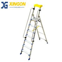 ราคา XINGON บันไดอลูมิเนียมแพลตฟอร์มมีราวจับและถาดวางเครื่องมือ9ฟุต XG-337A9