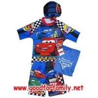 ราคา ชุดว่ายน้ำ เสื้อ-กางเกง-หมวก Cars Lighting Mcqueen สีน้ำเงิน กางเกงว่ายน้ำเด็ก ชุดว่ายน้ำเด็ก เสื้อผ้าเด็ก คาร์ส รหัส swmcar009 (324387)