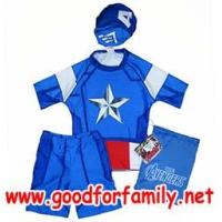 ราคา ชุดว่ายน้ำเด็ก แขนสั้น-ขาสั้น Avenger Captain America สีน้ำเงิน อเวนเจอร์ กัปตันอเมริกา กางเกงว่ายน้ำ หมวกว่ายน้ำ รหัส swmave009 (326496)