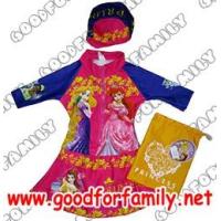ราคา ชุดว่ายน้ำเด็ก Wetsuit แขนสั้น กระโปรงระบาย Princess สีชมพู-น้ำเงิน หมวกว่ายน้ำ เว็ทสูทเด็ก บอดี้สูทเด็ก เสื้อผ้าเด็ก เจ้าหญิง รหัส swmpri071 (288473)