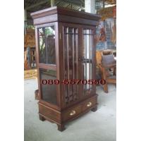 ราคา ตู้โชว์ไม้สักแบบโบราณบานซี่ (22223)