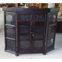 ราคา ตู้โชว์ไม้สักแบบโบราณห้าเหลี่ยม 3 ชั้น (7329)
