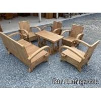 ราคา ชุดรับแขกจอมพลไม้สักชุดใหญ่ 6 ชิ้น งานขึ้นใหม่จากไม้สักเก่า