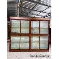 ราคา ตู้โชห่วย 4 บานเลื่อน 2 ชั้นเทิน ยาว 235 cm