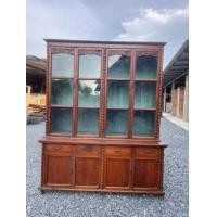 ราคา ตู้หัวบัวลายไข่ปลา 2 ชั้นเทิน 4 บานเปิด ชั้นวาง 3 ชั้น