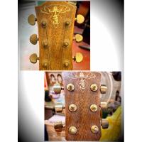 ราคา ลูกบิดกีตาร์โปร่ง สีทอง (Gold) เหล็กตัน น็อตเดี่ยว อุปกรณ์ครบชุด. (1536374126)