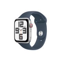 ราคา APPLE Apple Watch SE GPS 44mm Silver Aluminium Case with Storm Blue Sport Band - M/L (3077554)