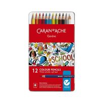 ราคา สีไม้ระบายน้ำ Caran D’Ache School Line 12 สี (K091435)