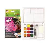 ราคา ชุดสีน้ำตลับพร้อมพู่กัน SAKURA รุ่น KOI WATER COLORS (12 สี/กล่อง) (K091456)