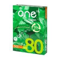 ราคา ONE GREEN กระดาษถ่ายเอกสาร 80 แกรม สีขาว ขนาด A4 (500 แผ่น/รีม) (5096546)