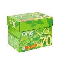 ราคา ONE GREEN กระดาษถ่ายเอกสาร 70 แกรม สีขาว ขนาด A4 (แพ็ค 5 รีม) (5096545)