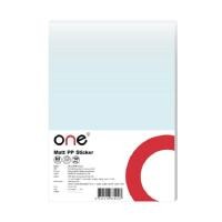 ราคา สติ๊กเกอร์พลาสติก A4 ONE สีขาว ขนาด 210 x 297 มม. (5096677)