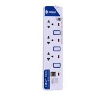 ราคา รางปลั๊กไฟ(มอก.) 3 ช่อง+2USB 3ม. ขาว โตชิโน ET-913-USB (8003582)