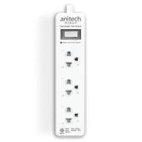ราคา ANITECH ปลั๊กไฟ (มอก.) 3 ช่อง รุ่น H1033 สีขาว ความยาว 3 เมตร (8090809)