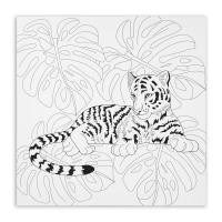 ราคา ME.STYLE ชุดผ้าใบระบายสีอะคริลิค รูปเสือ (K090906)