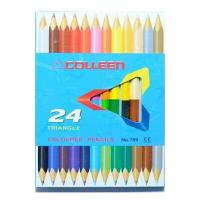 ราคา COLLEEN สีไม้คอลลีน 2 หัว จำนวน 12 แท่ง 24 สี (ด้ามสามเหลี่ยม) (1091358)