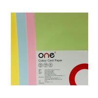 ราคา กระดาษการ์ดสี A4 ONE คละสี (50 แผ่น/แพ็ค) (5096585)