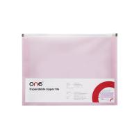 ราคา ซองซิปพลาสติก แบบขยายข้าง ONE สีชมพู ขนาด A4 (6092666)