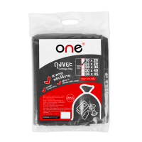 ราคา ONE ถุงขยะดำพับใบ ขนาด 24x28 นิ้ว แพ็ค 1 กก. (0098487)