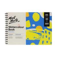 ราคา MONT MARTE สมุดวาดเขียนสีน้ำ ขนาด A4 190 แกรม 30 แผ่น (K092530)