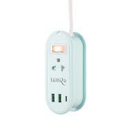 ราคา LUMIRA ปลั๊กไฟ รุ่น LS-024 1S 2USB+1C สีเทา (GR) (8091216)